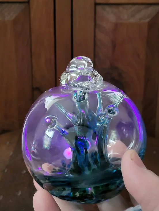 Handblown Glass Tree Of Life Orb - Picture 14 of 16
